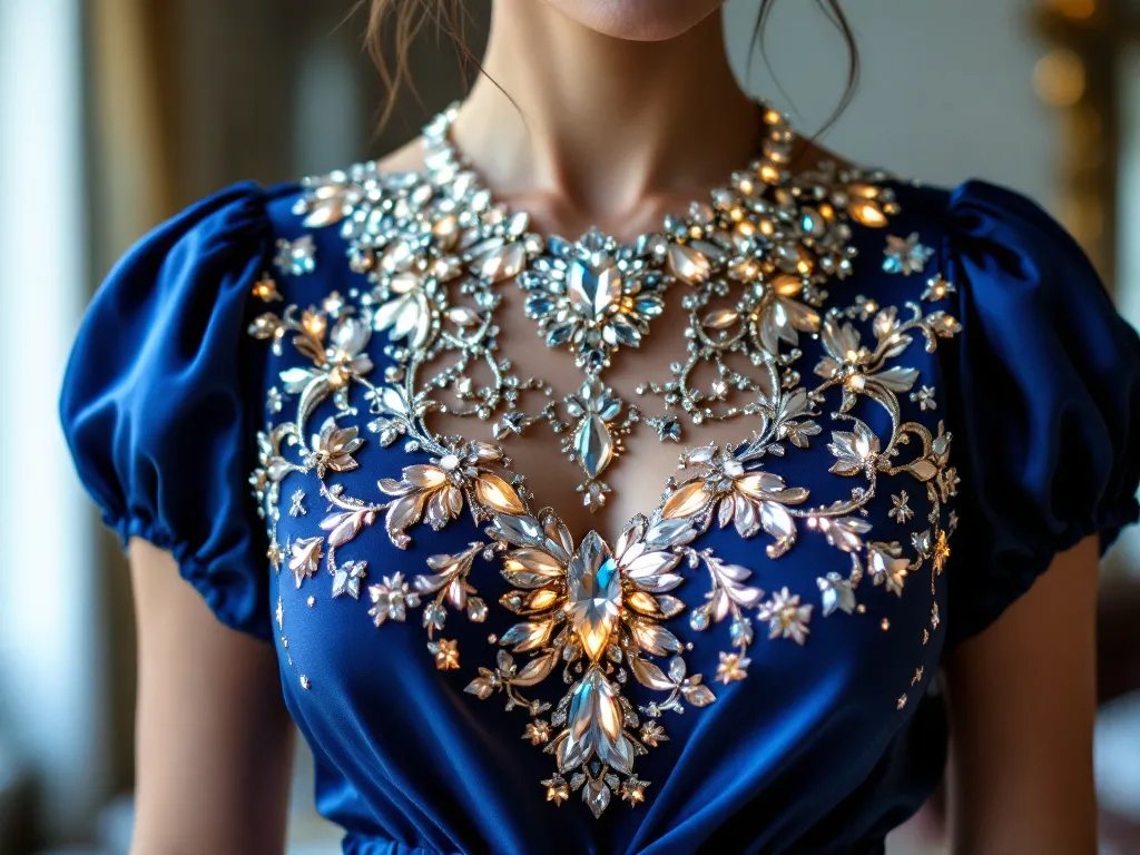 Top 20 Embroidery Blouse Designs with Stone Work: Free Images Download 17 Embroidery Blouse Designs