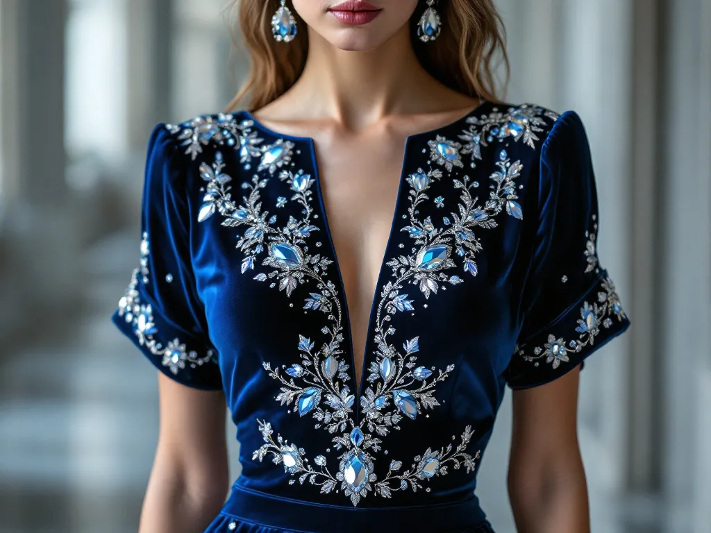 Top 20 Embroidery Blouse Designs with Stone Work: Free Images Download 6 Embroidery Blouse Designs