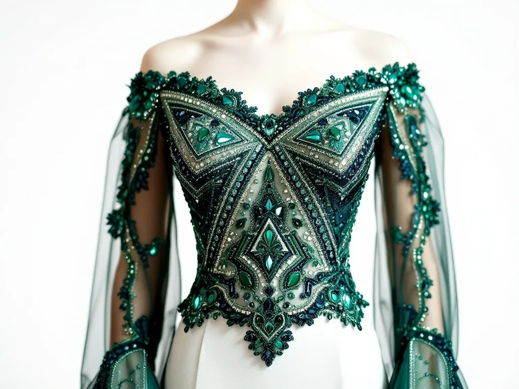 Top 40 Latest Bridal Blouse Designs for Embroidery Work - Free Download 2 green design 1