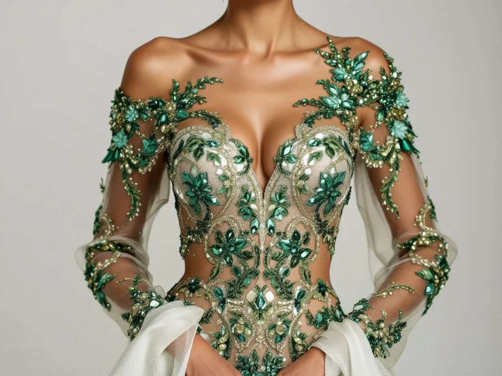 Top 40 Latest Bridal Blouse Designs for Embroidery Work - Free Download 37 green design 36