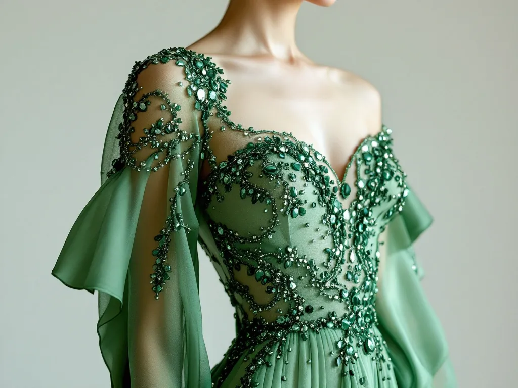 Top 40 Latest Bridal Blouse Designs for Embroidery Work - Free Download 10 green design 9