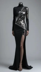 Asymmetric Design Dress mirror work designs 15