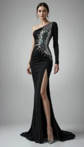 Asymmetric Design Dress mirror work designs 23