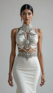 Sleeveless Blouse Design 114