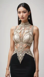 Sleeveless Blouse Design 129