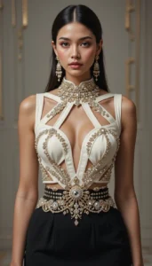 Sleeveless Blouse Design 154