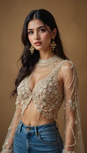 White Pearl Blouse Designs 17