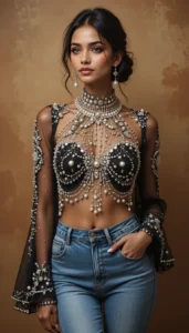 White Pearl Blouse Designs 18