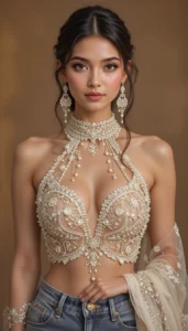 White Pearl Blouse Designs 45