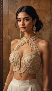 White Pearl Blouse Designs 67