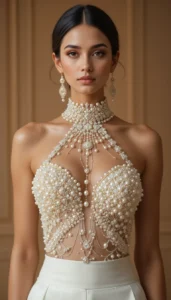 White Pearl Blouse Designs 71