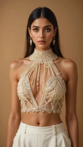 White Pearl Blouse Designs 87