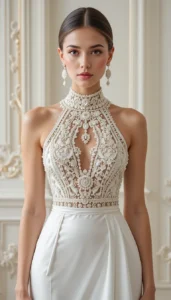 halter neck blouse images of ai 256