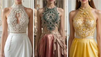 halter neck blouse images of ai