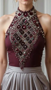 halter neck blouse images of ai 86