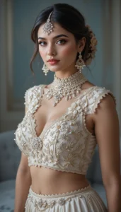 Latest White Blouse Designs 105