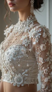 Latest White Blouse Designs 107