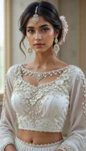 Latest White Blouse Designs 11