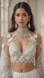 Latest White Blouse Designs 113