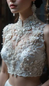 Latest White Blouse Designs 115