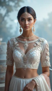 Latest White Blouse Designs 13