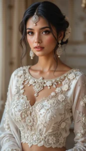 Latest White Blouse Designs 14