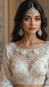 Latest White Blouse Designs 15