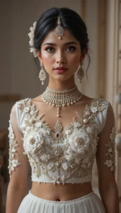 Latest White Blouse Designs 17