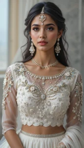 Latest White Blouse Designs 21