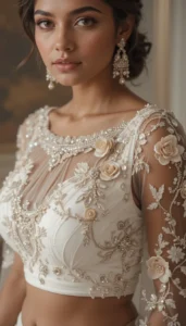 Latest White Blouse Designs 27