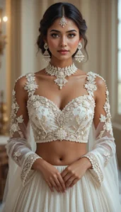 Latest White Blouse Designs 32