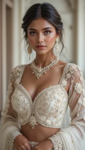 Latest White Blouse Designs 38