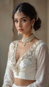 Latest White Blouse Designs 4