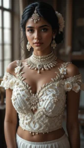 Latest White Blouse Designs 47