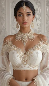 Latest White Blouse Designs 49