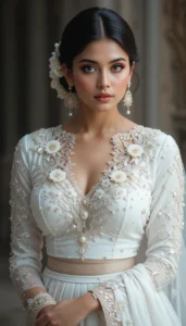 Latest White Blouse Designs 5