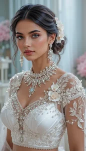 Latest White Blouse Designs 50