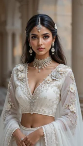 Latest White Blouse Designs 56