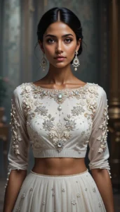Latest White Blouse Designs 57