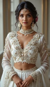 Latest White Blouse Designs 6