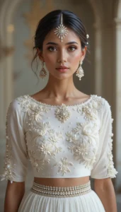 Latest White Blouse Designs 63