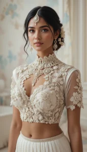 Latest White Blouse Designs 70