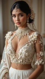 Latest White Blouse Designs 73