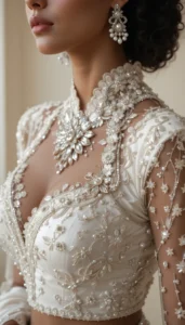 Latest White Blouse Designs 76