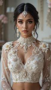 Latest White Blouse Designs 79