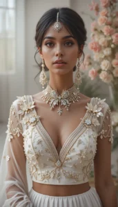 Latest White Blouse Designs 8