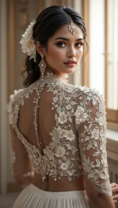 Latest White Blouse Designs 81