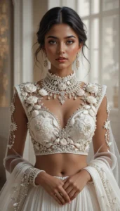 Latest White Blouse Designs 83