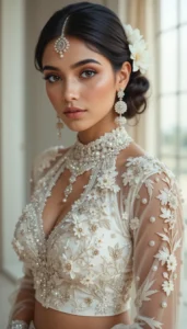 Latest White Blouse Designs 86