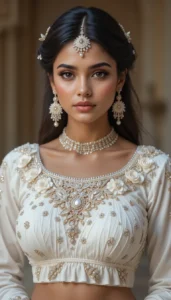 Latest White Blouse Designs 9